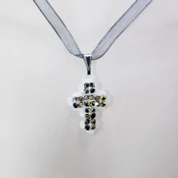 Pendant 45cm - Stella-Gray Organza - Pendant 45cm - Laiton argenté